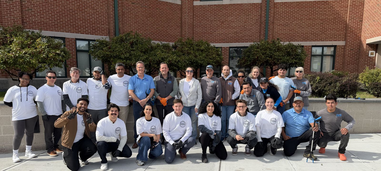 The Workforce Partners team at a community cleanup